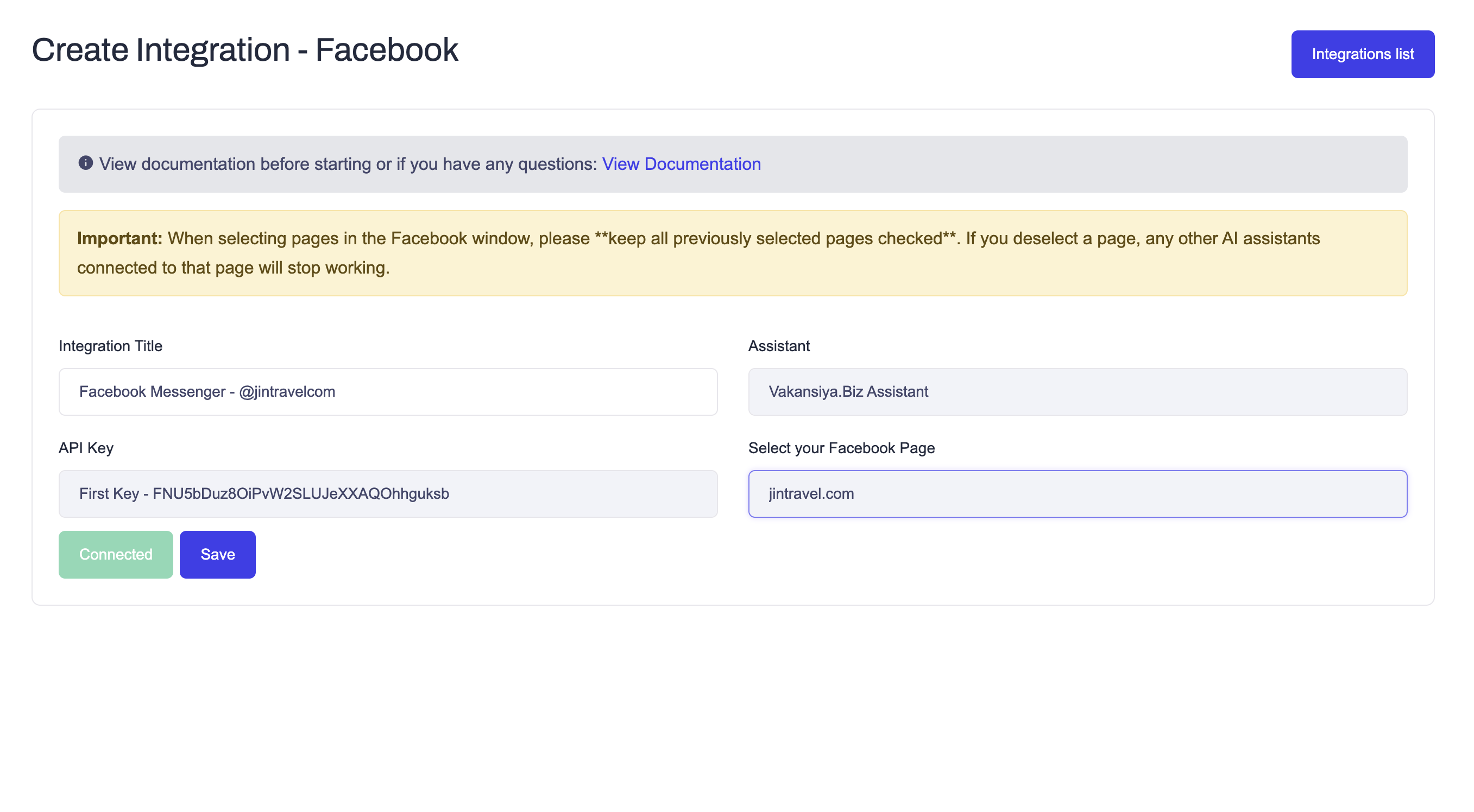 Select Page and Save