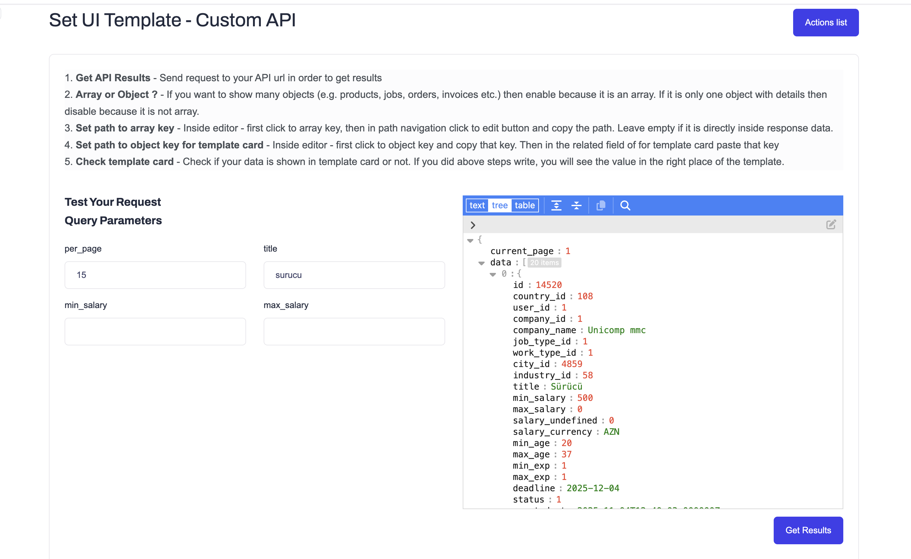 Set UI Template Overview